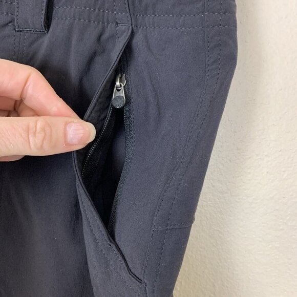 LL Bean Womens M Skirt Black Hiking Outdoor Pockets Nylon Stretch Casual Travel - Picture 7 of 11